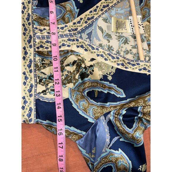 ICE Vintage Boho Paisley Print V-Neck Midi Dress Size 8 - Picture 5 of 8